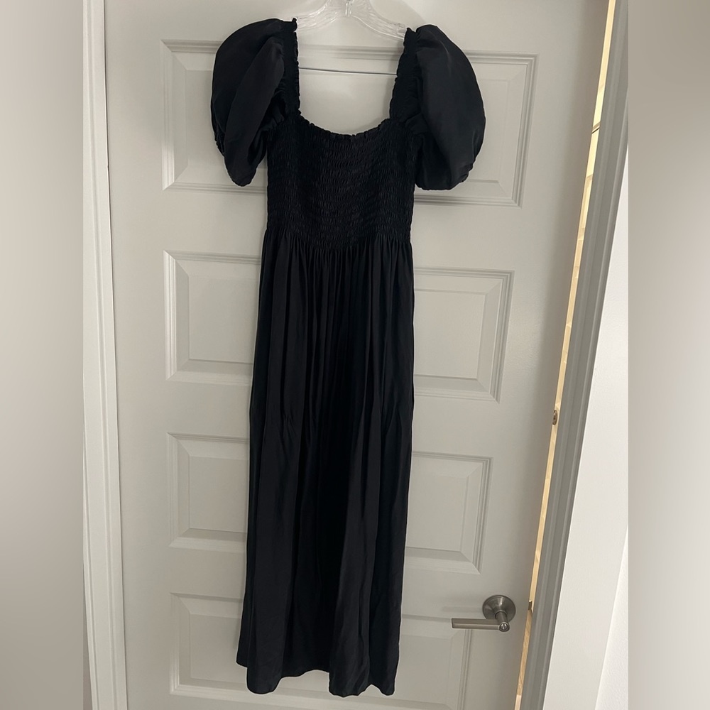 La Ligne Silk Smocked Dress Sz Small